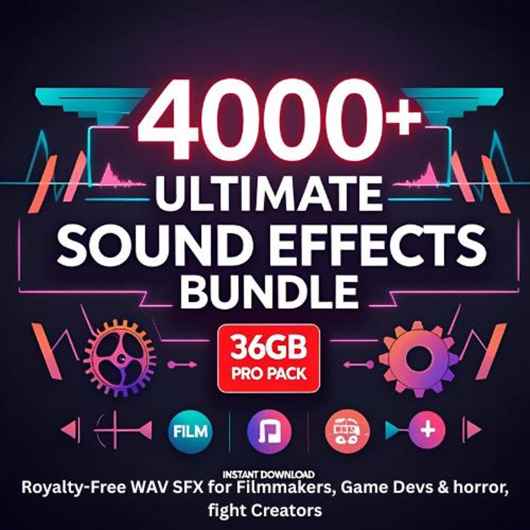 4000+ Cinematic Sound Effects Bundle | 36GB SFX Library in WAV ...
