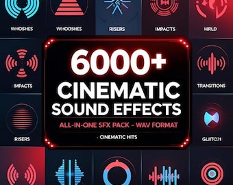 6000+ Cinematic Sound Effects Bundle Sound SFX | Foley, Ambient, Sci-Fi, Horror, Action, Trailer, Whooshes, Hits, Impacts, Transitions,more
