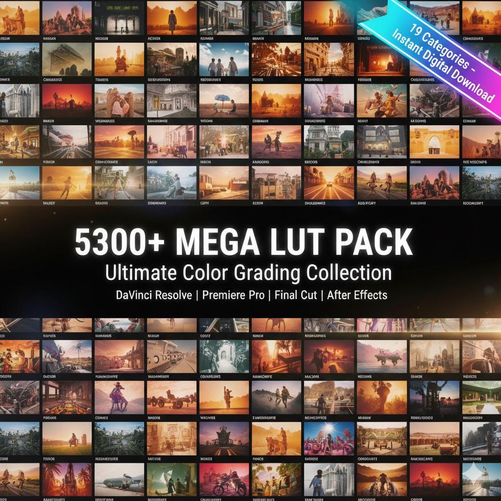 5300+ Mega LUT Pack | Luts Ultimate Color Grading Collection | 19 ...