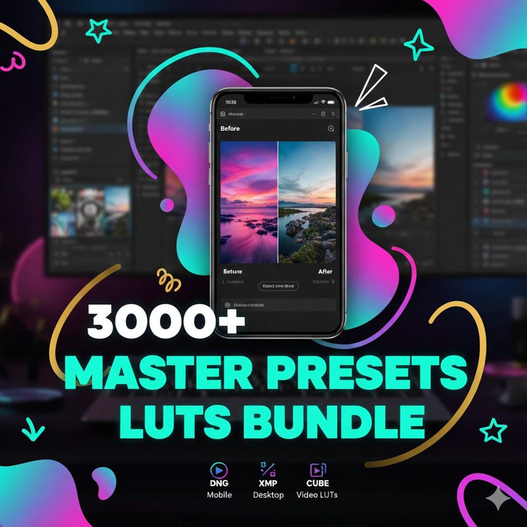 3000+ Master Presets & Luts Bundle | Lightroom DNG, XMP, Lrtemplate ...