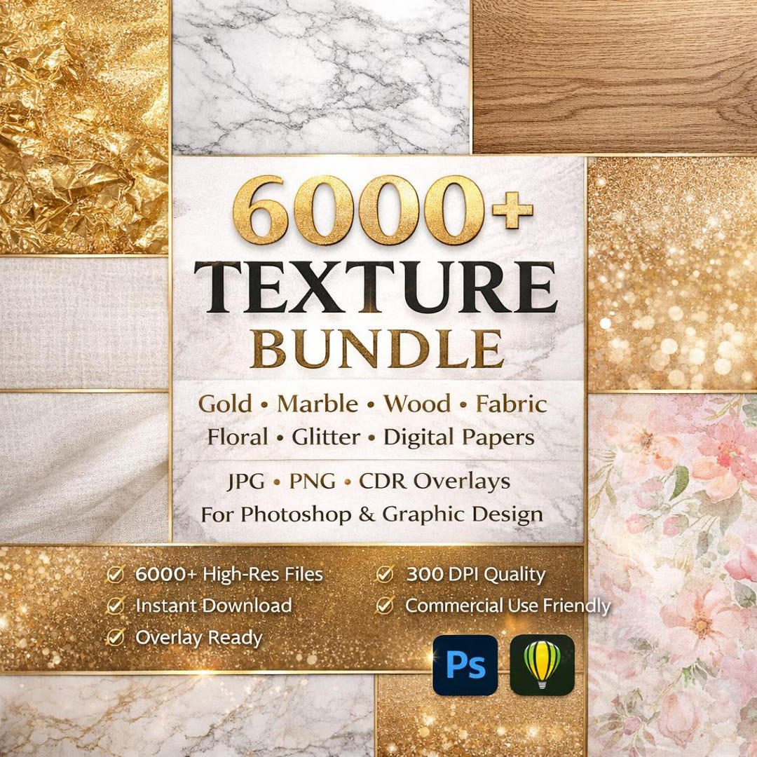 Ultimate 6000+ Texture Bundle | Gold, Marble, Wood, Fabric Texture ...