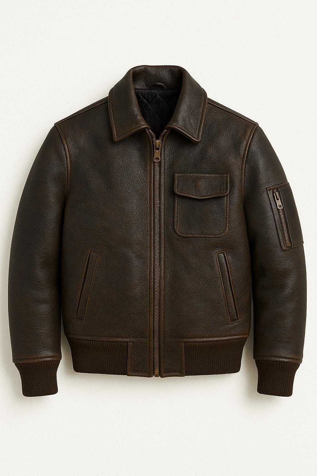 Vintage Cow Leather Bomber Jacket | Menswear Gift - Etsy