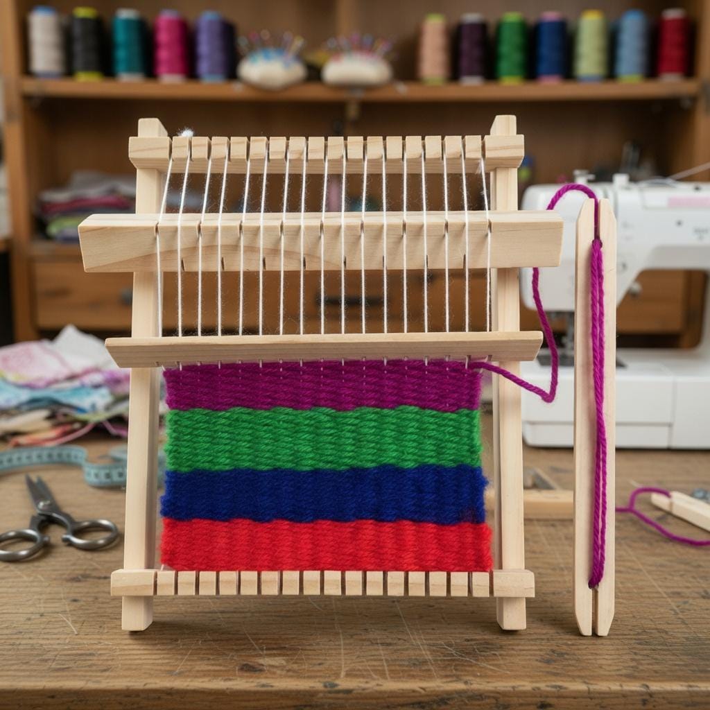 40 DIY Yarn Crafts For Kids 36 Wooden Weaving Loom Kit for Kids - DIY Yarn Craft Knitting &…