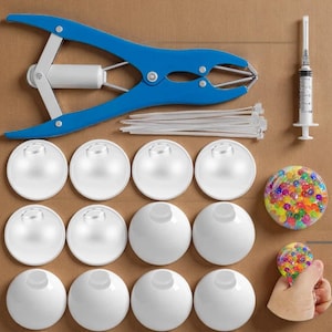 DIY Stressbollstillverkningskit 15 st. specialanpassade fyllbara stressbollar med verktyg