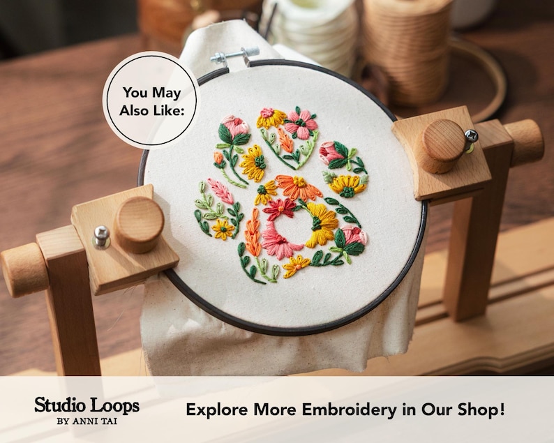 Bunny Floral Embroidery Pattern | Beginner DIY Hoop Art (PDF Pattern) image 10