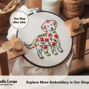 Bunny Floral Embroidery Pattern | Beginner DIY Hoop Art (PDF Pattern) image 11