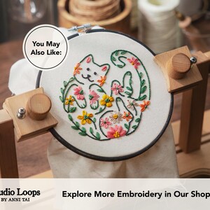 Bunny Floral Embroidery Pattern | Beginner DIY Hoop Art (PDF Pattern) image 14