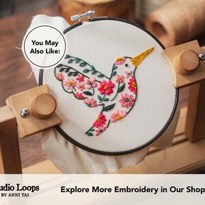 Bunny Floral Embroidery Pattern | Beginner DIY Hoop Art (PDF Pattern) image 13