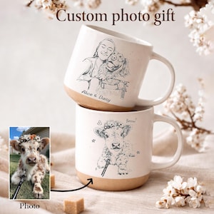 Personalisierte Tasse mit Gravur, Kundenspezifisches Porträt, Kundenspezifische Foto-Tasse