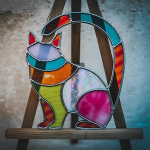 Preppy Colorful Cat PDF, Retro Halloween pdf, Spooky Season Pdf, Halloween Colorful Cat, Halloween Decor, Gothic Pdf, Digital Download