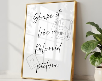 Shake It Like a Polaroid Picture Print | Photo Booth Sign | Retro Wedding Sign