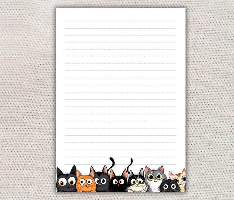 Cute Cats Writing Paper Lined Unlined-a4/a5 Pen Pal Supplies-letter ...