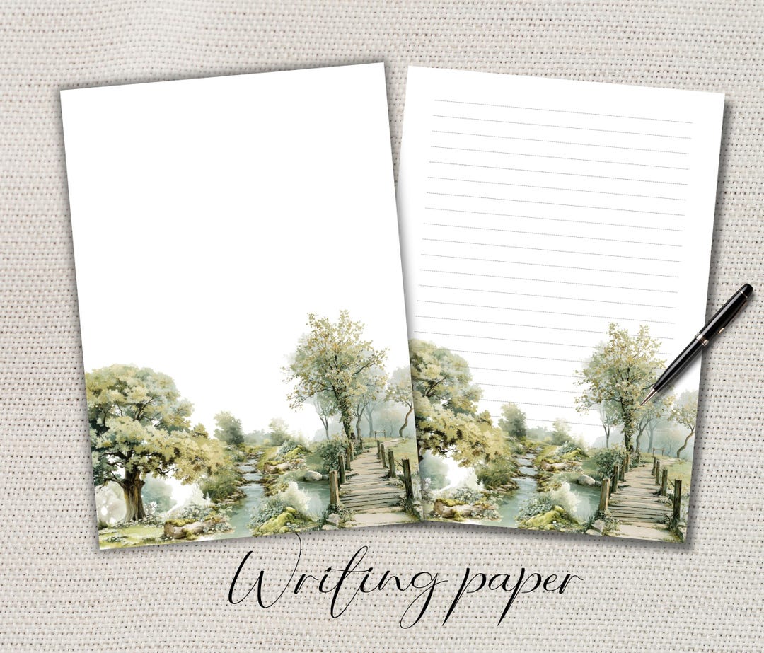 Nature Landscape Writing Paper Lined Unlined-a4/a5 Pen Pal Supplies ...