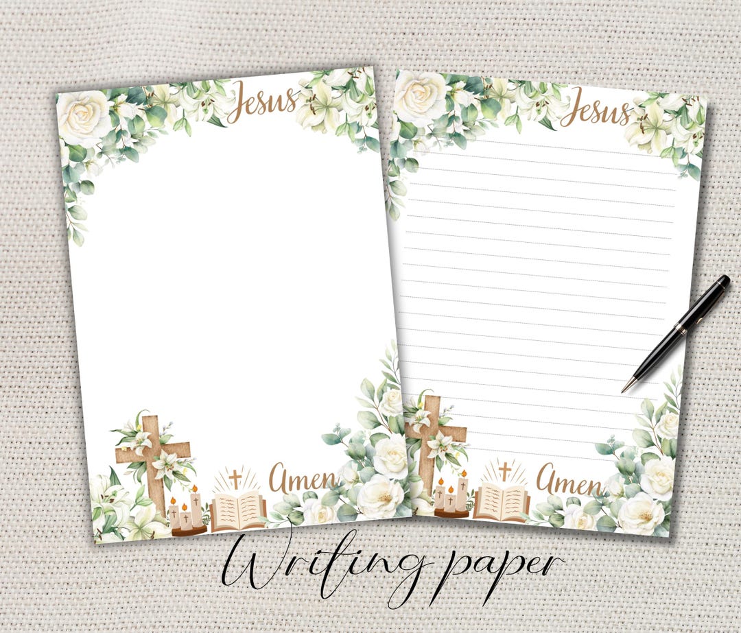 Empty Scripture Paper Christian Writing Paper Lined Unlined-a4/a5 Pen Pal Supplies-bible ...