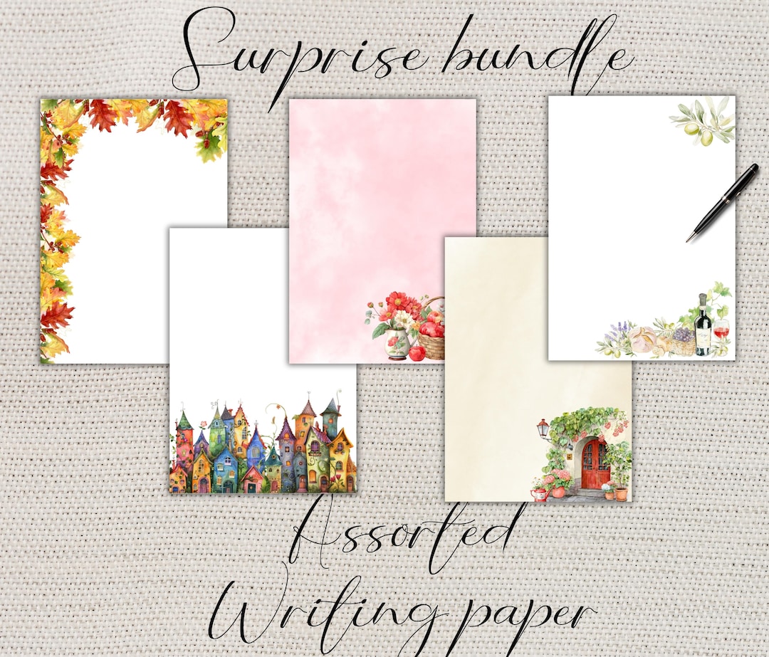 Assorted Writing Paper Surprise Pack-random Writing Paper Bundle-pen ...