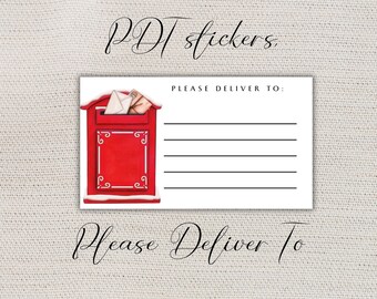 Post Box self adhesive please deliver to labels -10 self adhesive labels-10 labels per sheet