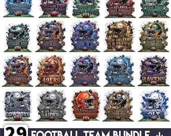 Football Team PNG Bundle, Football PNG, Football Helmet PNG, Sports Png, Football Sublimation, Game Day Png, Digital Download