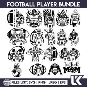 Custom Football player Svg, Football svg, Football player svg, Football mom svg, Football Team Svg, Two Football Players svg Png