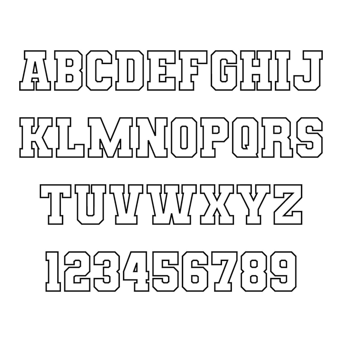 Varsity Font Svg Png | Sports Svg Alphabet | Jersey Font Svg | Varsity ...