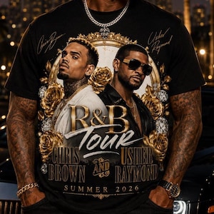 21 Chris Brown Usher Raymond R&B Tour PNG Bundle File | 2026 concert | Hip Hop Singer T-Shirt Design | Sublimation Digital Download