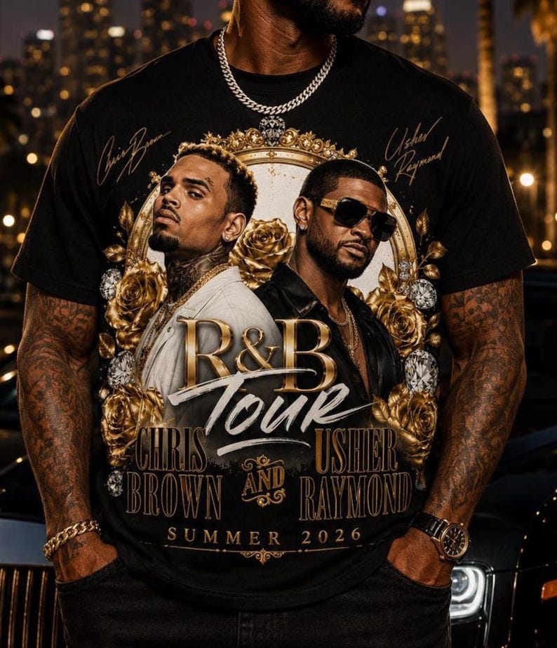 21 Chris Brown Usher Raymond R&B Tour PNG Bundle File | 2026 concert | Hip Hop Singer T-Shirt Design | Sublimation Digital Download