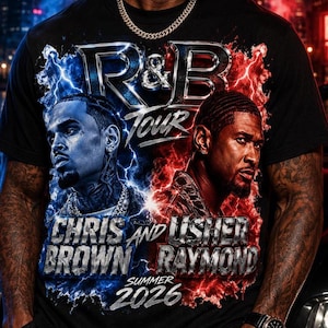21 Chris Brown Usher Raymond R&B Tour PNG Bundle File | 2026 concert | Hip Hop Singer T-Shirt Design | Sublimation Digital Download