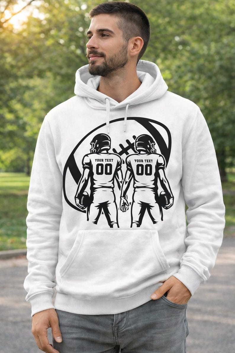 Custom Football player Svg, Football svg, Football player svg, Football mom svg, Football Team Svg, Two Football Players svg Png