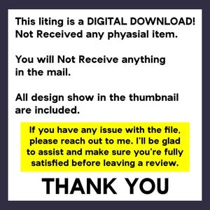 May include: A digital download announcement with a dark background and white text. The text includes phrases like "DIGITAL DOWNLOAD," "Not Received any phyasial item," and "THANK YOU." A yellow box highlights a customer service message.
