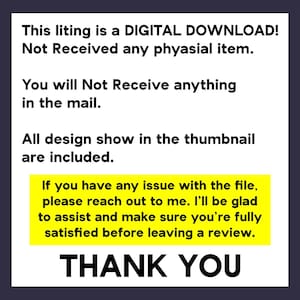 May include: A digital download announcement with a dark background and white text. The text includes phrases like "DIGITAL DOWNLOAD," "Not Received any phyasial item," and "THANK YOU." A yellow box highlights a customer service message.