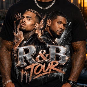 21 Chris Brown Usher Raymond R&B Tour PNG Bundle File | 2026 concert | Hip Hop Singer T-Shirt Design | Sublimation Digital Download
