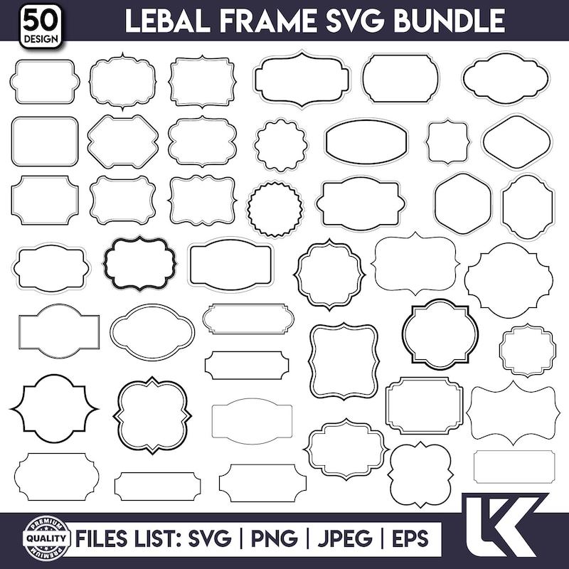 Ornamental Label Frames - Etsy