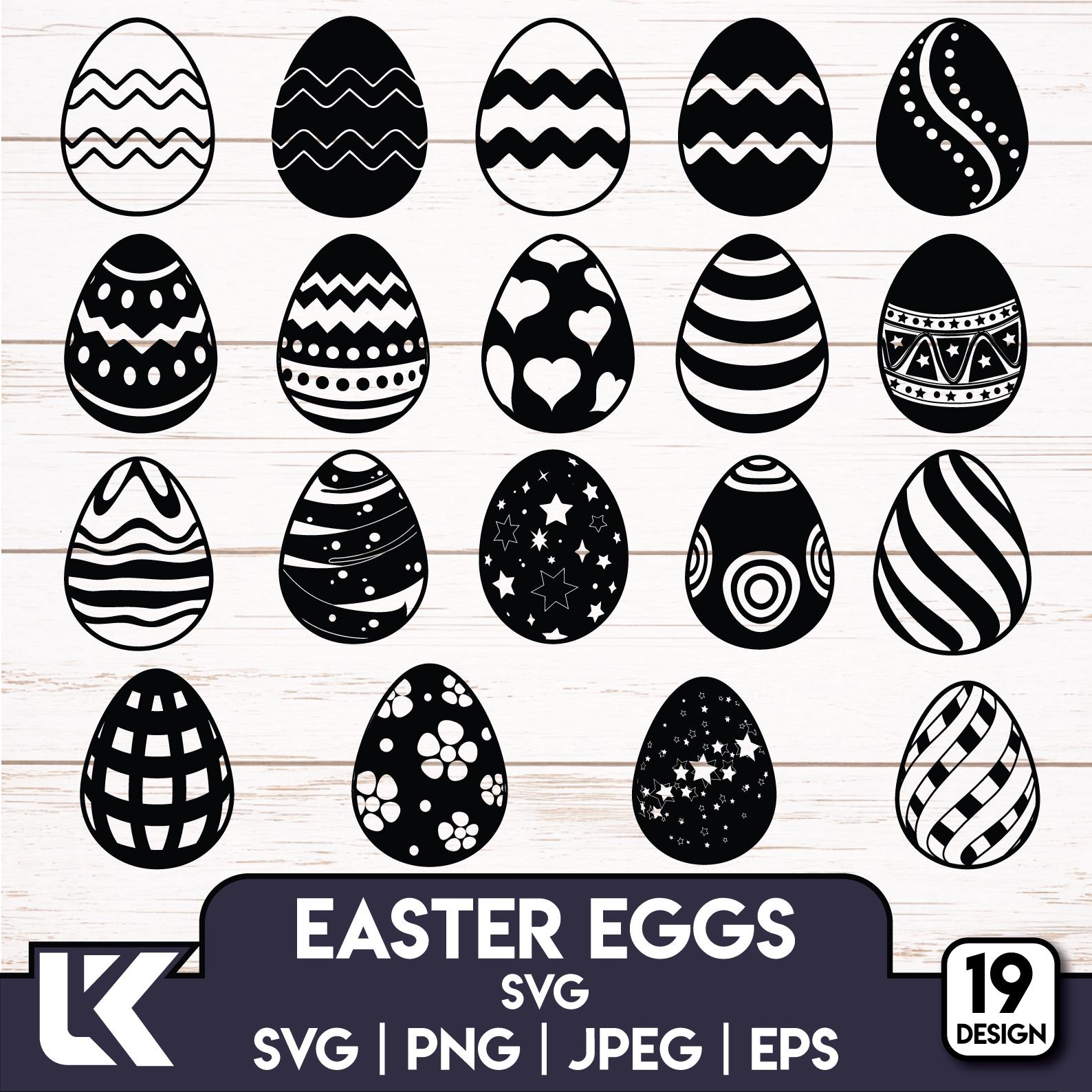 Easter Egg Bundle SVG Files | Easter Cut Files | Easter Egg Silhouette ...