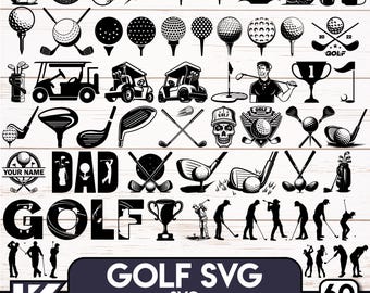Golf SVG Png Bundle | Golf Ball Svg | Golf name frame | Sport svg | Golf Lover Svg | Golf club svg | Golfing SVG | Golfer svg
