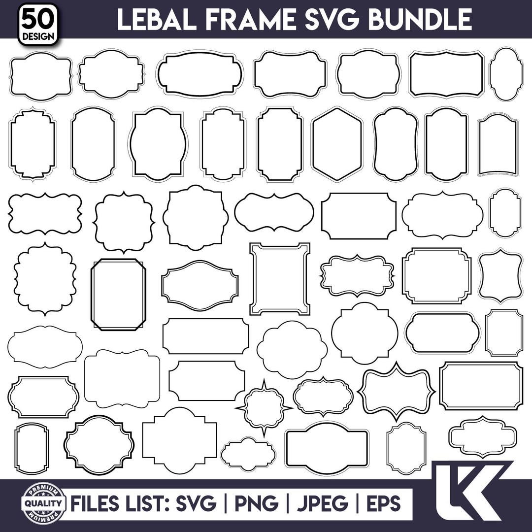 Classic Label Frame Classic Labels Frames Svg Png Bundle | Label Borders Svg | Decorative ...