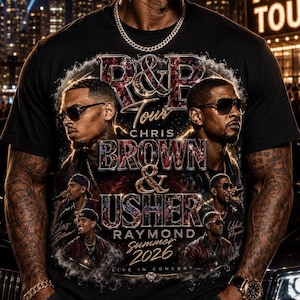21 Chris Brown Usher Raymond R&B Tour PNG Bundle File | 2026 concert | Hip Hop Singer T-Shirt Design | Sublimation Digital Download