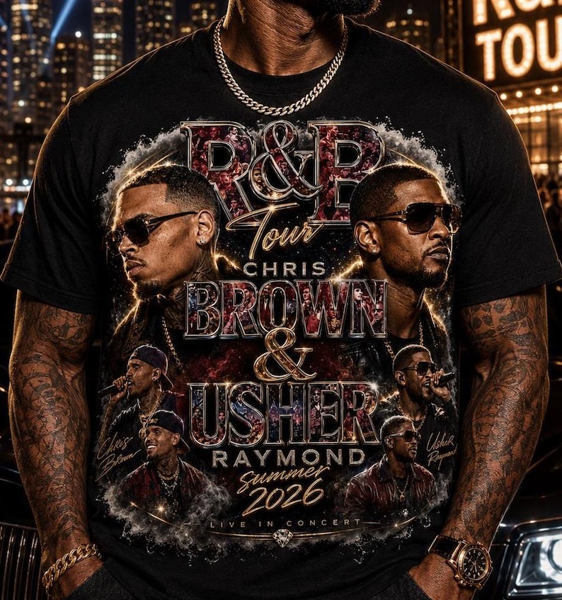 21 Chris Brown Usher Raymond R&B Tour PNG Bundle File | 2026 concert | Hip Hop Singer T-Shirt Design | Sublimation Digital Download