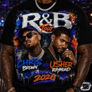 21 Chris Brown Usher Raymond R&B Tour PNG Bundle File | 2026 concert | Hip Hop Singer T-Shirt Design | Sublimation Digital Download