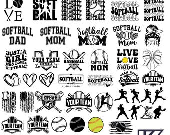 Softball SVG Png Bundle | Softball Mom SVG | Softball Player Clipart | Coach SVG | Team Design Files | Softball Mom Svg | Silhouette Use