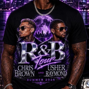 21 Chris Brown Usher Raymond R&B Tour PNG Bundle File | 2026 concert | Hip Hop Singer T-Shirt Design | Sublimation Digital Download