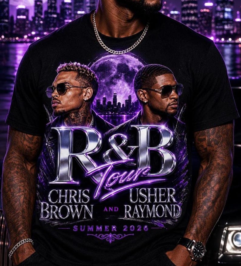 21 Chris Brown Usher Raymond R&B Tour PNG Bundle File | 2026 concert | Hip Hop Singer T-Shirt Design | Sublimation Digital Download