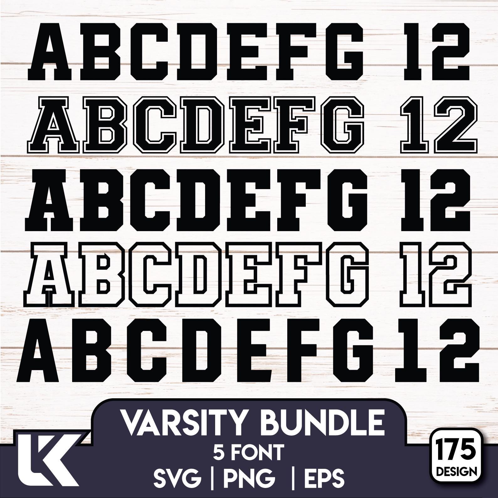 Varsity Font Svg Png | Sports Svg Alphabet | Jersey Font Svg | Varsity ...