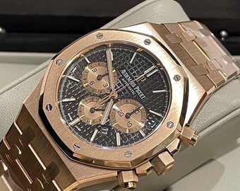 AUDEMARS PIGUET Royal Oak Chocolate Dial Men's 18K Rose Gold Watch Item No. 26331OR.OO.1220OR.02