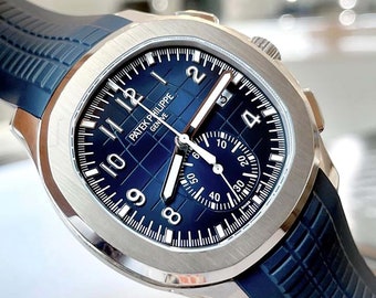 PATEK PHILIPPE Aquanaut Chronograph Automatic Blue Dial Men's Watch Item No. 5968G-001