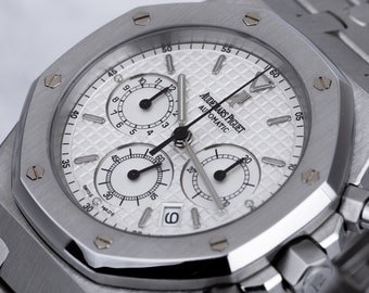 AUDEMARS PIGUET  Royal Oak Chronograph Silver Guilloche Dial Men's Watch Item No. 25860ST.OO.1110ST.05