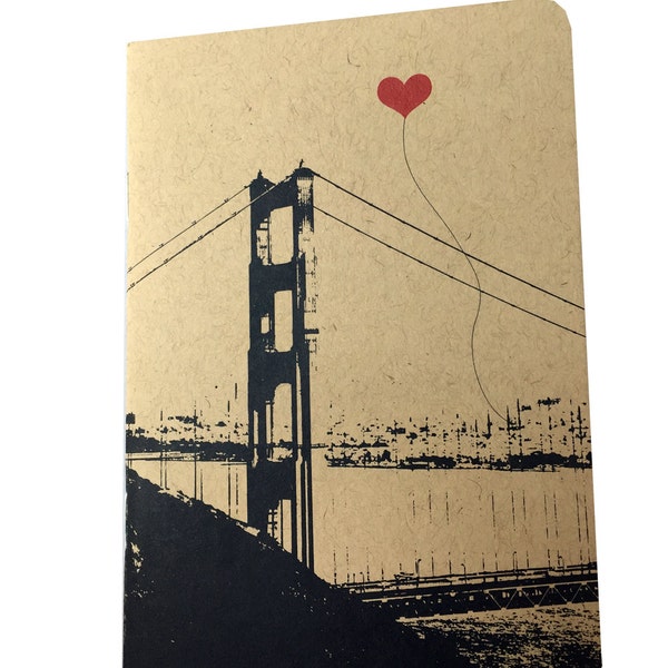 San Francisco Lover's Golden Gate Bridge Pocket Notebook - Free Shipping