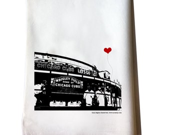 SALE Misprint - Wrigley Field Chicago Cubs tea towel