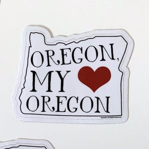 Oregon, My Oregon vinyl sticker