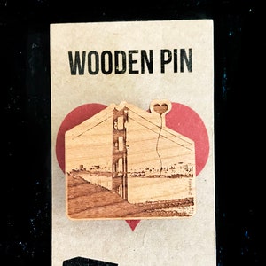San Francisco Golden Gate Bridge Wooden Pin