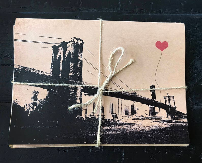 NYC Lover's Brooklyn set of 3 blank note cards image 2