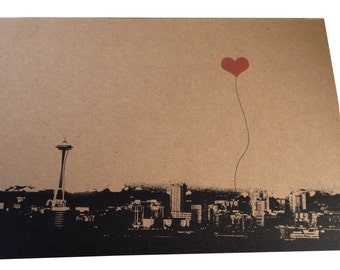 Heart in Seattle ensemble de 8 cartes de notes vierges